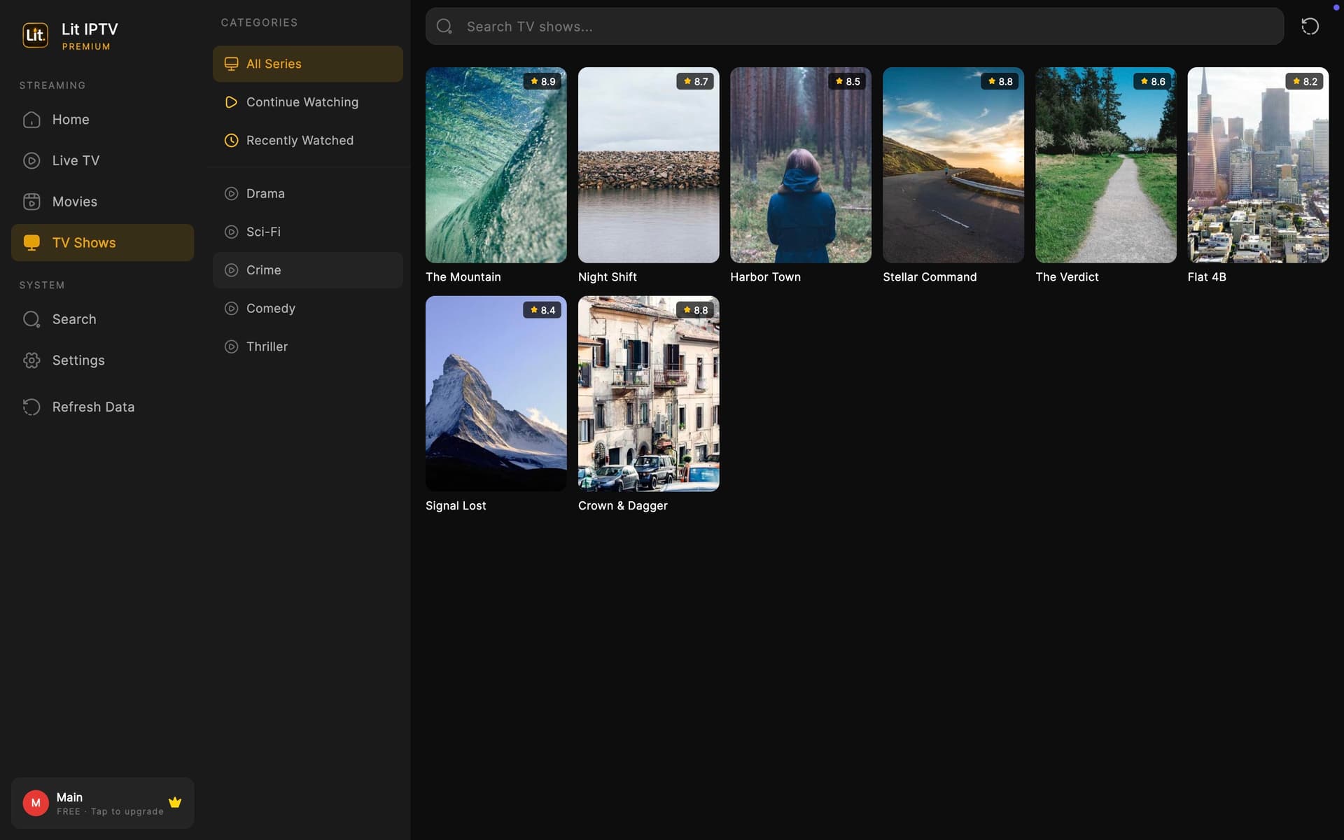 Browse TV shows on Mac