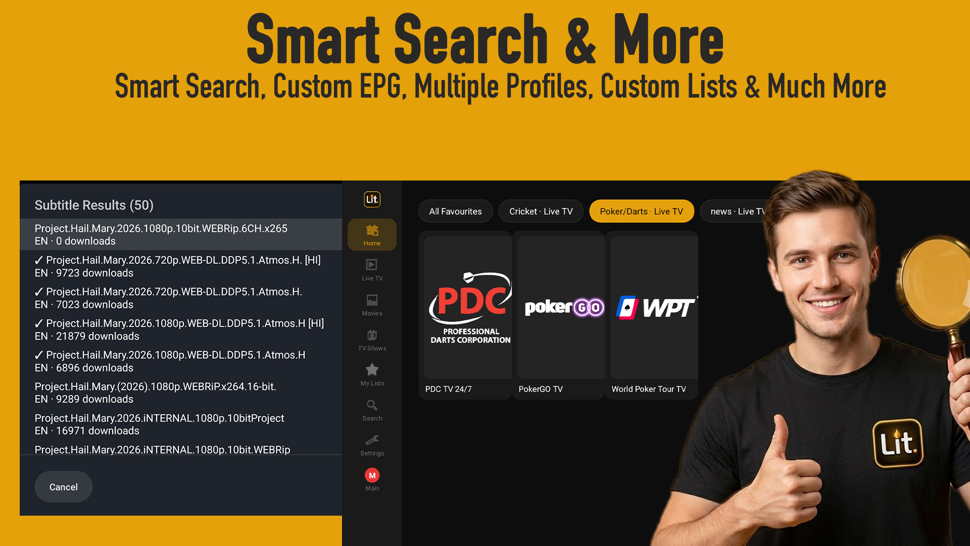 Lit IPTV on Android TV and Firestick